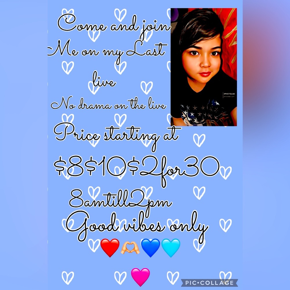Come and join me on my last live. Good vibes only